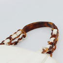 CHANEL Chain Hand Bag Leather White CC Auth 188392A-8