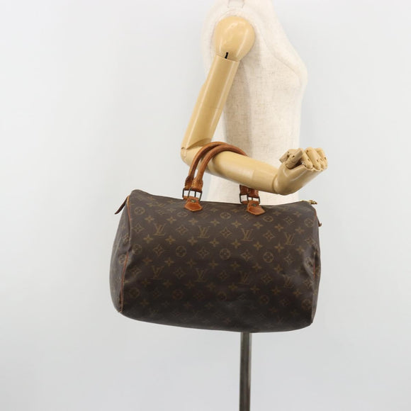 LOUIS VUITTON Monogram Speedy 35 Hand Bag M41524 LV Auth 188396A
