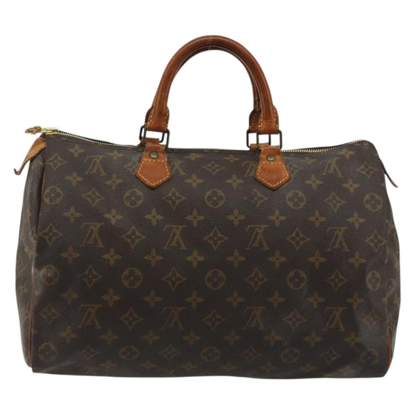 LOUIS VUITTON Monogram Speedy 35 Hand Bag M41524 LV Auth 188396A