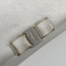 Salvatore Ferragamo Vara Ribbon Ketting Schoudertas Leer Zilver Authentiek 188398-18
