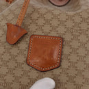 CELINE Macadam Canvas Shoulder Bag PVC Beige Gold Auth 188399-17