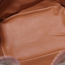 CELINE Macadam Canvas Shoulder Bag PVC Beige Gold Auth 188399-11