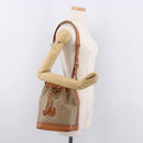 CELINE Macadam Canvas Shoulder Bag PVC Beige Gold Auth 188399-23