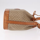CELINE Macadam Canvas Shoulder Bag PVC Beige Gold Auth 188399-3