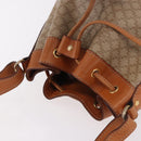 CELINE Macadam Canvas Shoulder Bag PVC Beige Gold Auth 188399-6