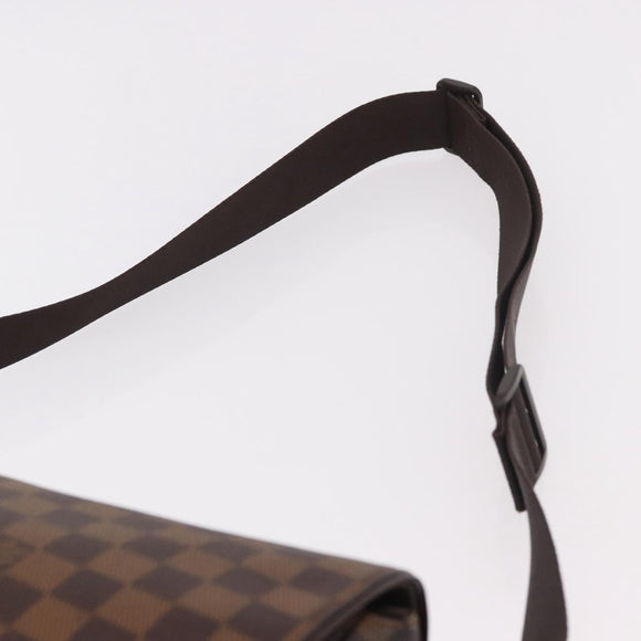 LOUIS VUITTON Damier Ebene Bastille Shoulder Bag N45258 LV Auth 188400