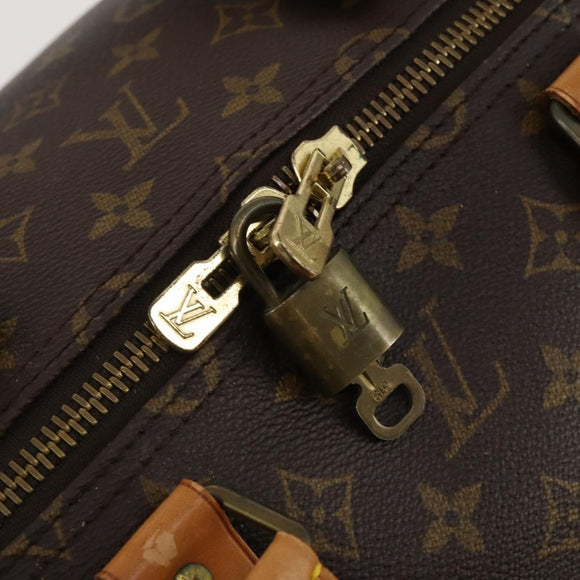 LOUIS VUITTON Monogram Keepall 55 Boston Bag M41424 LV Auth 188403V