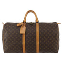 LOUIS VUITTON Monogram Keepall 55 Boston Bag M41424 LV Auth 188403V-13