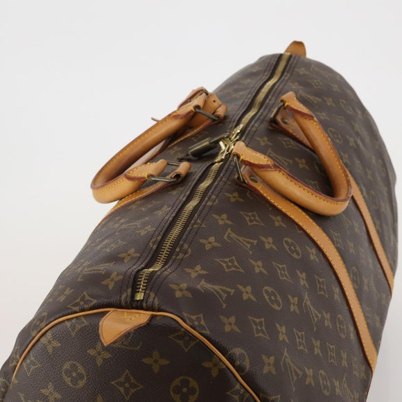 LOUIS VUITTON Monogram Keepall 55 Boston Bag M41424 LV Auth 188403V