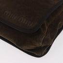 Miu Miu Shoulder Bag Suede Brown Auth 188406-15