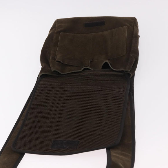 Miu Miu Shoulder Bag Suede Brown Auth 188406