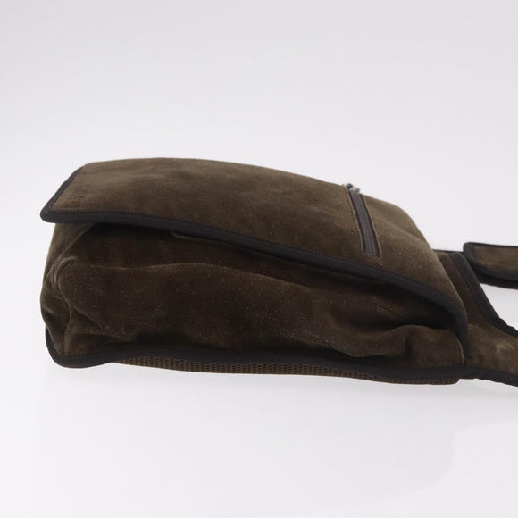 Miu Miu Shoulder Bag Suede Brown Auth 188406