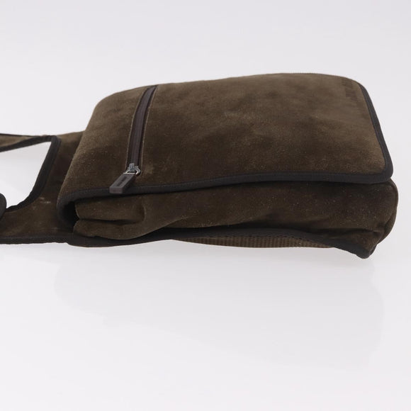 Miu Miu Shoulder Bag Suede Brown Auth 188406