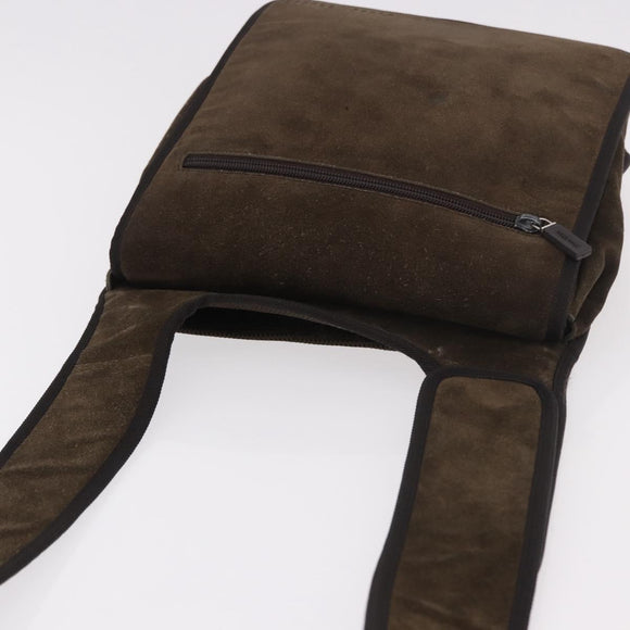 Miu Miu Shoulder Bag Suede Brown Auth 188406