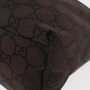 GUCCI GG Canvas Shoulder Bag Nylon Dark Brown Silver Auth 188409-15