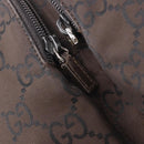 GUCCI GG Canvas Shoulder Bag Nylon Dark Brown Silver Auth 188409-9