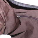 GUCCI GG Canvas Shoulder Bag Nylon Dark Brown Silver Auth 188409-22