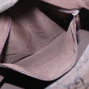 GUCCI GG Canvas Shoulder Bag Nylon Dark Brown Silver Auth 188409-23