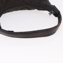 GUCCI GG Canvas Shoulder Bag Nylon Dark Brown Silver Auth 188409-7