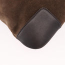 LOEWE Anagram Shoulder Bag Suede Brown Silver Auth 188410A-15