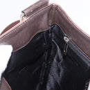 LOEWE Anagram Shoulder Bag Suede Brown Silver Auth 188410A-18
