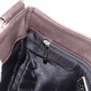 LOEWE Anagram Shoulder Bag Suede Brown Silver Auth 188410A-19