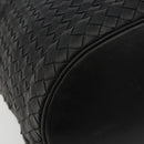 BOTTEGA VENETA INTRECCIATO Shoulder Bag Leather Black Auth 188414-11