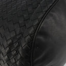 BOTTEGA VENETA INTRECCIATO Shoulder Bag Leather Black Auth 188414-13