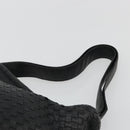 BOTTEGA VENETA INTRECCIATO Shoulder Bag Leather Black Auth 188414-8