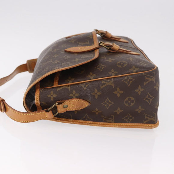 LOUIS VUITTON Monogram Gibeciere GM Shoulder Bag M42246 LV Auth 188421