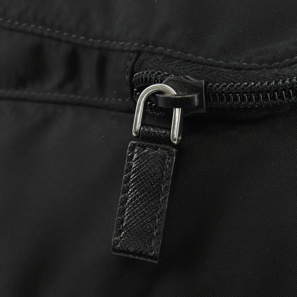 PRADA Backpack Nylon Black Silver 1BZ005 Auth 188429SAV