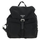 PRADA Backpack Nylon Black Silver 1BZ005 Auth 188429SAV-13