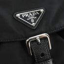 PRADA Backpack Nylon Black Silver 1BZ005 Auth 188429SAV-25