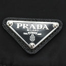 PRADA Backpack Nylon Black Silver 1BZ005 Auth 188429SAV-26