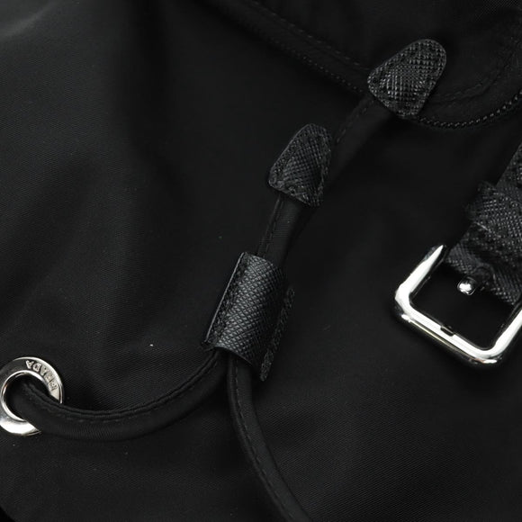 PRADA Backpack Nylon Black Silver 1BZ005 Auth 188429SAV