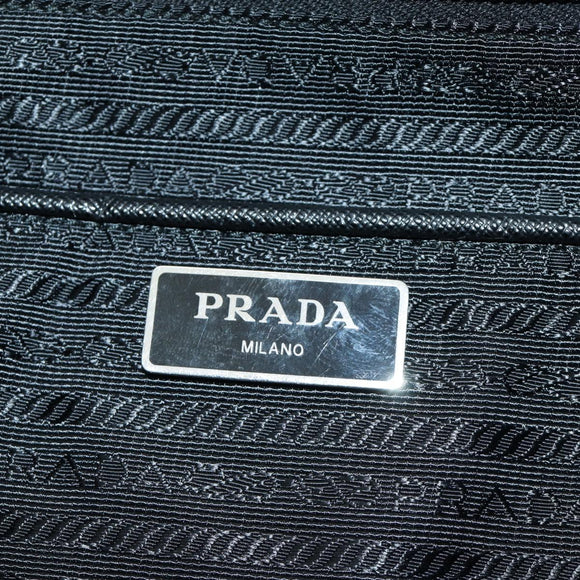 PRADA Backpack Nylon Black Silver 1BZ005 Auth 188429SAV