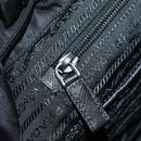 PRADA Backpack Nylon Black Silver 1BZ005 Auth 188429SAV-32