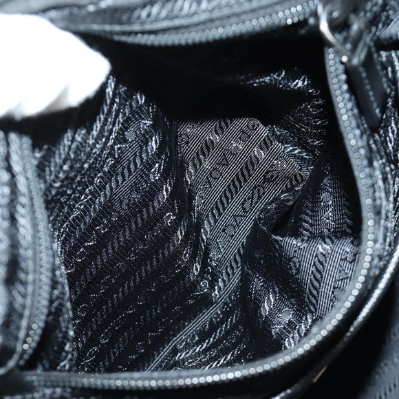 PRADA Backpack Nylon Black Silver 1BZ005 Auth 188429SAV