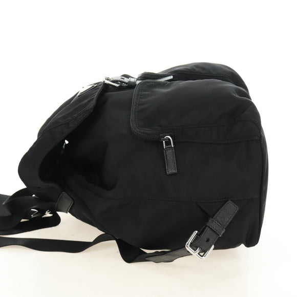 PRADA Backpack Nylon Black Silver 1BZ005 Auth 188429SAV