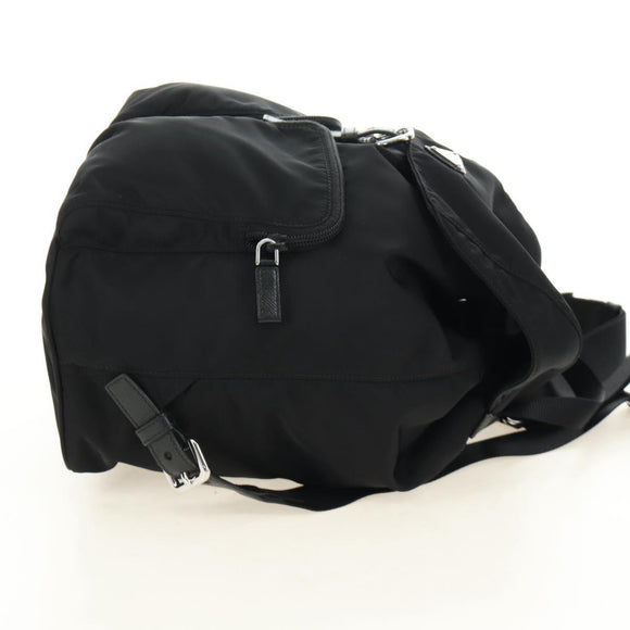 PRADA Backpack Nylon Black Silver 1BZ005 Auth 188429SAV
