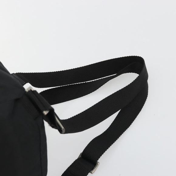 PRADA Backpack Nylon Black Silver Auth 188430