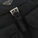 PRADA Backpack Nylon Black Silver Auth 188430-20