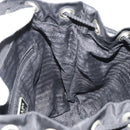 PRADA Backpack Nylon Black Silver Auth 188430-24