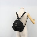 PRADA Backpack Nylon Black Silver Auth 188430-29