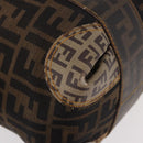 FENDI Zucca Canvas Boston Bag Black Brown Auth 188433-9