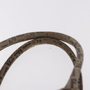 FENDI Zucca Canvas Boston Bag Black Brown Auth 188433-8