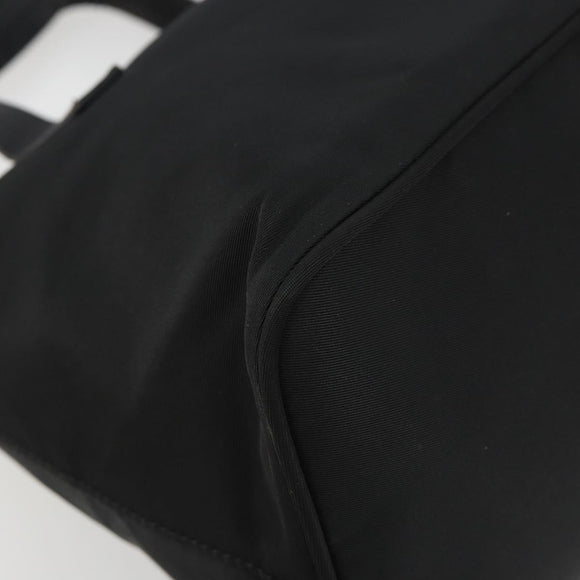 PRADA Hand Bag Nylon Black Silver Auth 188434