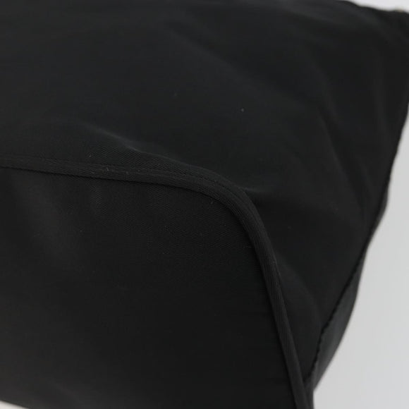 PRADA Hand Bag Nylon Black Silver Auth 188434