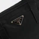 PRADA Hand Bag Nylon Black Silver Auth 188434-17