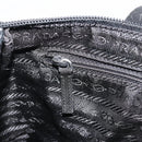 PRADA Hand Bag Nylon Black Silver Auth 188434-22